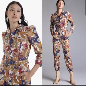 NWT Mother Puffy Wrapper Denim Jumpsuit